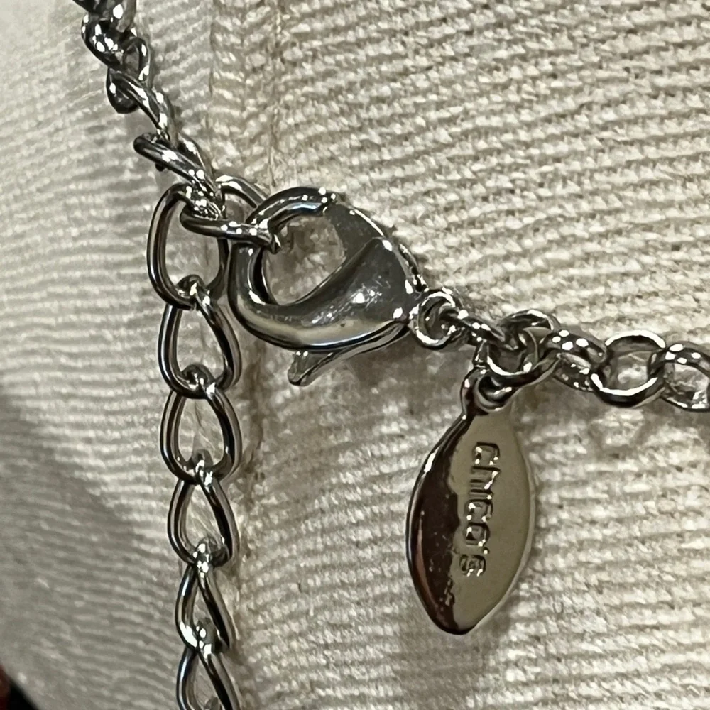 NWOT Chico's Purple and Gold Pendant Necklace